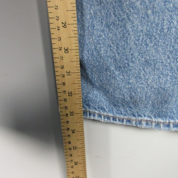 American Eagle Womens Jeans 12 Long Highest Rise Baggy Straight NEW Distressed - Picture 4 of 12